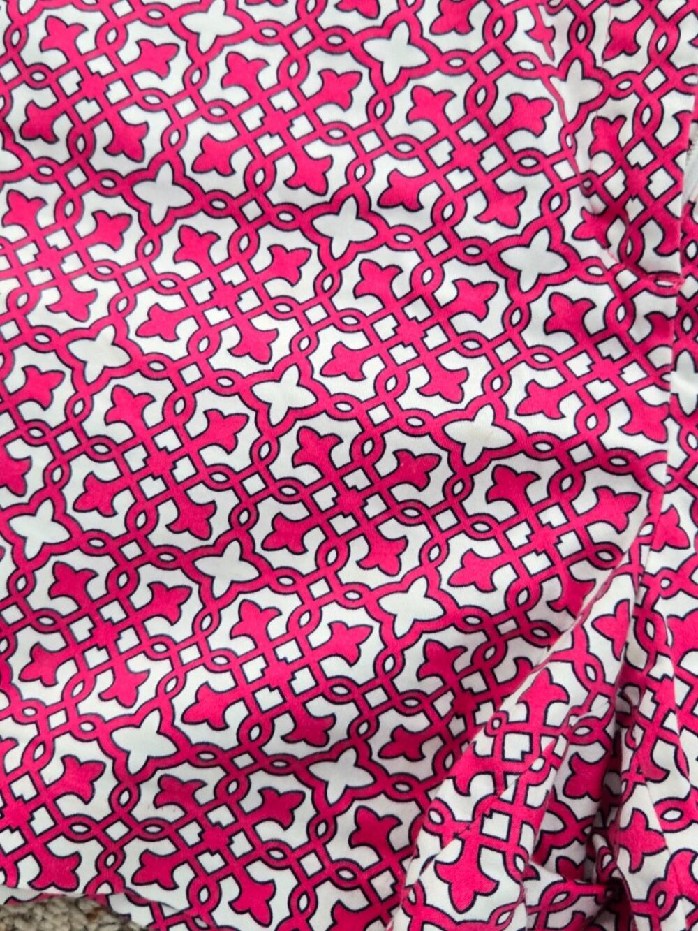 Laundry by shelli segal pink white geomatric print shorts size 10 EUC - Picture 3 of 10